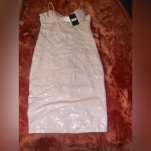 Pink leather dress size medium